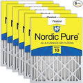 Nordic Pure 16x20x4 (Actual Size: 15 1/2 x 19 1/2 x 3 5/8) Pleated MERV 10 Air Filters 6 Pack