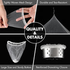 200 Pack Kitchen Sink Strainer Mesh Bag, Anti-Clogging Disposable Sink Drain Covers, Kitchen Essentials Sink Filter Nets, Fits Most Sink Strainers (4.0 x 4.0 Inch)