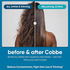 Cobbe Filtered Shower Head with Handheld, High Pressure 6 Spray Mode Showerhead with Filters, Water Softener Filters Beads for Hard Water - Remove Chlorine - Reduces Dry Itchy Skin, Matte Black