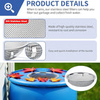 6" Rain Barrel Mesh Cover for Rain Barrels, 2-Pack 304 Stainless Steel Screen Filter, Never Rust -Kitchen Wash Colander -Compost Sifter, for Keep Leaves, Mosquitos Outside, Soil Sifter, cleaning seeds