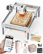 Laser Engraver 12W Laser Engraving Machine for Wood Metal Acrylic Glass Stone, DIY CNC Portable Laser Cutter 7.9" x 11.8" (Near A4) Offline Engraving Carverall K15 Pro Silvery, 12000mW, Class 1