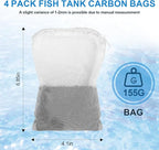 4 Pack Activated Carbon Inserts for AquaClear 70 Aquarium Filter,Carbon Media for Fluval Aqua Clear up to 70 Gallons Aquariums,Charcoal for Fish Tank Filter A1386
