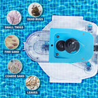 Cordless Pool Leaf Vacuum Cleaner with Dual Filter Bags for Above Ground & Inground Pools – Heavy Duty Swimming Pool Vacuum, 24GPM Strong Suction for Easy Leaf & Debris Removal