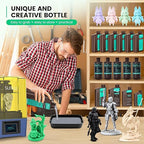 SUNLU 3D Printer Resin 2kg, Fast Curing Standard 3D Resin for Most Resin 3D Printers, 395 to 405nm UV Curing 3D Printing Liquid Photopolymer Resin, Low Shrinkage and High Precision, 2000g, Dark Grey