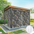 Cartoon Space Outdoor Curtains for Patio Rockets Planets Astronauts Gray Waterproof Outside Curtains with Grommet Top Weatherproof Curtain for Cabana Pergola Gazebo, 1 Panel, 54" W x 95" L