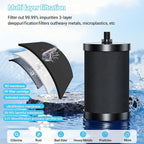 2387 Pro Filter Replacement Compatible with Alexapure 2387 Pro Water Filter Replacement, Reduces chlorine, etc，Last Up to 5000 Gallons,3-stage purification filter Upgraded version Black (2)