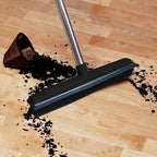 Multifunctional Broom, Telescopic Carpet Rake Rubber Pp 12.6in Brush Easy Wash Floor Carpet Broom for Pet Hair Dust Removal Tile Window Cleaner (Black)