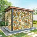Lemons Yellow Orange Summer Plant Linen Outdoor Curtains for Patio Waterproof Outside Curtains with Grommet Top Weatherproof Curtain for Cabana Pergola Gazebo, 1 Panel, 54" W x 95" L