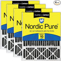 Nordic Pure 20x25x5 (Actual Size: 19 7/8 x 24 7/8 x 4 3/8) Honeywell Replacement Air Filters MERV 10 Plus Carbon 4 Pack