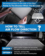 PHILTOP Cabin Air Filter, Replacement for CF10553, Frontier 2015-2019, Pathfinder 2005-2012, Xterra 2005-2015, Premium ACF005 Cabin Filter with Activated Carbon Filter Up Dust Pollen Odor