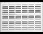 30" X 24 Steel Return Air Filter Grille for 1" Filter - Removable Frame - HVAC Duct Cover - Flat Stamped Face - White [Outer Dimensions: 32.5 X 25.75]