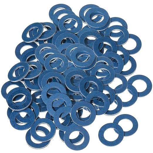 Mudder 30 Pieces Aluminum Engine Transmission Fluid Oil Crush Washers Drain Plug Gaskets, Compatible with Toyota, Scion Part 90430-12031