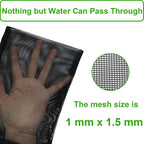 10 Pcs 10" x 7" Aquarium Filter Media Bags, Fish Tank Media Mesh Filter Bags with Zipper, Black Mesh Reusable Bags for Activated Carbon, Ceramic Rings, etc.