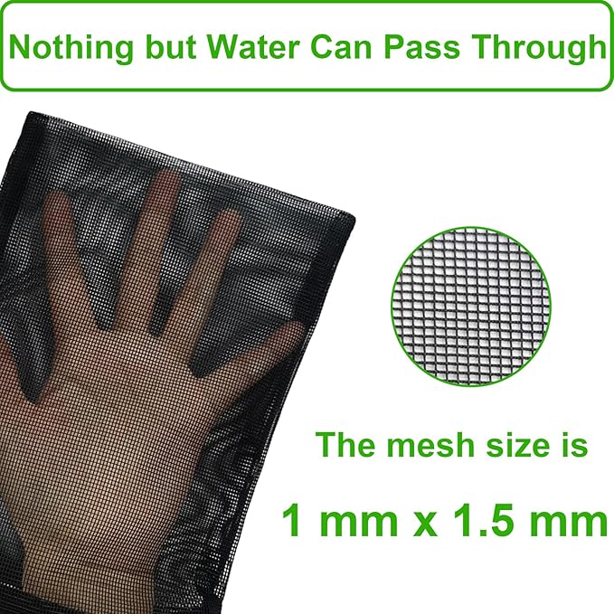 10 Pcs 5.9" x 7.8" Aquarium Filter Media Bags Large, Fish Tank Media Mesh Filter Bags with Zipper, Mesh Reusable Bags for Activated Carbon, Ceramic Rings, etc