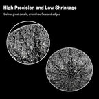 Clear Pro 3D Printer Resin, Glass-Like Ultra High Transparency, Non-Yellowing & Non-Brittle, High Precision 405nm UV Curing Resin for LCD/DLP 3D Printing (Clear, 500g)