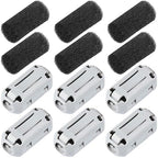 Outus 6 Pcs 3D Printer 1.75 Filament Filters, Cleaning Filament Cleaner Dust Filter Blocks Flame Resistant Rubber Foam Wiped Off Debris for Pla ABS Petg or Other Printing, Gray
