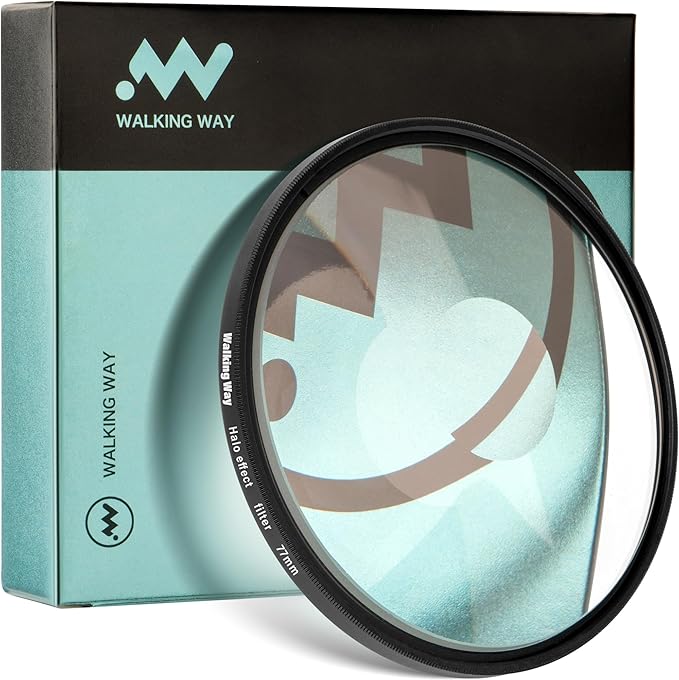Walking Way 49MM Whirlpool Camera Effects Filter, Tunnel Vision Spiral Halo Prism Lens Filter with Vortex and Circular Halo Frame Effect for Camera Lens