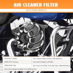 High Flow Air Cleaner Intake Filter System Kit Air Filters Cover Drift Style for Harley Touring 2008-2016 Softail '16-'17 FLSTNSE '14-'15 FLSTSE 2011-2012 FXSBSE 2013-2014 Dyna FXDLS 2017