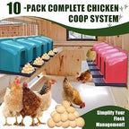 Nesting Boxes for Chickens - 10 Pack Roll Away Nesting Boxes Chicken Coop with Perch, Durable Plastic Chicken Laying Box with Pull Out Egg Tray, Poultry Farm & Hen House Accessories