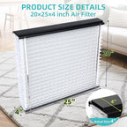 2 Pack 213 Air Filter Compatible with AprilAire Whole House Air Purifiers Model 1210 1620 2210 2216 3210 4200 - MERV 13, Size:20x25x4