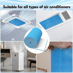 14 x 140" Air Vent Filters, Cut-to-Size MERV 8 Filter Material, Triple Layer HVAC Furnace Vent Filters for Home, Floor, Ceiling, Grilles - Includes 48PCS Adhesive Hook Tape.