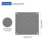 MECCANIXITY 20PCS PC Dust Filter, 120mmx120mm PVC Computer Case Cooler Dustproof Mesh Cover Fan Grills for Computer Chassis Speaker, Black