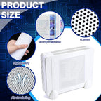 Woanger 1 Pcs 1000 x 300 mm DIY PC Case Dust Filter PC Fan Mesh Filter Air Vent Covers PVC Dustproof Cover with Magnetic Sticker for Computer Chassis Speaker and More, 0.03 Inch Hole
