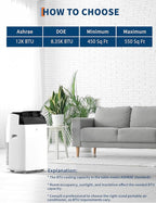 GarveeLife 12,000 BTU Portable Air Conditioners - Smart AC Units Cold with Drainage-free 48db Quiet Cooling within 550 sq.ft, Remote Control 24H Timer/Dehumidifier/Fan Modes for Bedroom Room Indoor