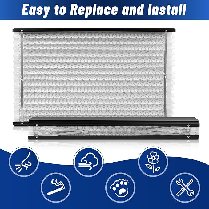 2-Pack 413 Replacement Filter, Compatible with Aprilaire 1410, 1610, 2140, 2416, 3410, 4400, 16x28x4 Inches MERV 13 Furnace Air Filter