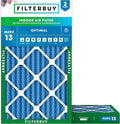 Filterbuy 16x24x2 Air Filter MERV 13 Optimal Smoke & Allergy Defense (2-Pack), Electrostatic Pleated HVAC AC Furnace Filters Replacement, Made in USA (Actual Size: 15.38 x 23.38 x 1.75)