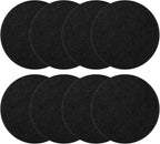 Compost Bin Charcoal Filters Replacement - 8 Pack 6.7 Inch Round Activated Charcoal Filters, Fits Most Countertop Compost Pail