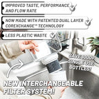 Epic Pure XP Water Filter Pitcher with Advanced CoreXchange™ Filter | NSF Certified | Removes PFAS, Lead, Chlorine & More | BPA-Free | Made in USA (White & Bamboo)