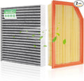 Engine & Cabin Air Filter for 18-26 Jeep Wrangler 2.0L/3.6L, 20-26 Gladiator 3.6L (NOT 3.0L/6.4L/ DIESEL!)(NOT 4-door Rubicon) Replacement 68301863AA 68257030AA Automotive-2 Pack