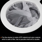 PATIKIL 9"x6" Food Filter Strainer, 100 Mesh, White, Polypropylene, Nylon