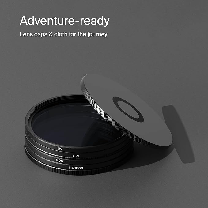 Urth 37mm UV, Circular Polarizing (CPL), ND8, ND1000 Lens Filter Kit (Plus+)
