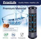 1 Micron 10" x 2.5" Whole House CTO Carbon Sedimen Water Filter Compatible DuPont WFPFC8002, WFPFC9001, SCWH-5, WHCF-WHWC, FXWTC, RO Unit for Under Sink & Countertop Filtration System,4Pack