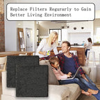 8 Pack Activated Carbon Filters Fits EKO Trash Can with Built-in Compartment 11.8 Gallon, 20L+20L, 36L+24L, Also Fits SIMPLI-Magic Garbage Bins Gallons, Refill for Trash Can and Compost Bin