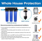 iSpring WSP500J Reusable Whole House Spin-Down Sediment Water Filter, Upgraded Jumbo Size, Large Capacity, 500-Micron Flushable Prefilter Filtration, 1" MNPT + 3/4" FNPT, Lead-Free Brass