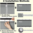 Privacy Screen Protector 8.2' x 9.8' Durable UV-Resistant Privacy Screen Outdoor, with Grommets, for Patio Yard Porch Chain Link Fence Condo, Blue Stripes