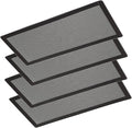 Magnetic Floor Vent Covers- 4"x10" Air Vent Screen Mesh Cover, Floor Register Vent Cover, Magnetic PVC Vent Mesh for Home Wall Ceiling Floor Air Vent Filters (4-Packs)