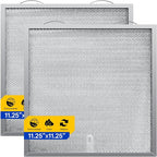 WA6500 QT20000 BPQTF B-roan Stove Hood Vent Filter 11.25"x11.25"x0.38" Aluminum Mesh Charcoal Combo Grease & Carbon Freshens Kitchen Air