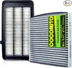 Engine & Cabin Air Filter Kit for Honda CRV 2017-2022 1.5L L4 Only, Civic 2016-2021 1.5L, Replace 172205AAA00, XA10498, 80292TF0G01