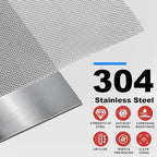 304 Stainless Steel Mesh, 24in x 10ft, 20 Mesh, Sturdy Metal Screen Roll for Window, Door, Air Vents, Filter, Cage, Garden, Patio, Pet (Sliver, 24inch x 10feet)