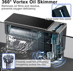 Aquarium Filter, 6W 150GPH HOB Fish Tank Filter, 4-Stage Bio-Filtration for 10-40 Gallon Tanks, Quiet Power Waterfall Filter with Adjustable Flow, Includes Filter Cotton & Bio Media