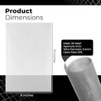 Stainless Steel Wire Mesh 10-Pack 12×8 Inches – Durable, Easy to Cut & Rust-Proof 1mm Hole 20 Mesh Screen – Ideal Metal Mesh for DIY Projects, Gardens, Windows etc.