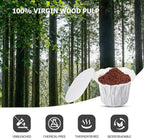 Pro Mael Disposable K Cup Filters with Lid, Coffee Filter Paper for Keurig Brewers Single Serve 1.0 and 2.0, Use with Reusable K Cup Pods (100 Count, Natural Unbleached)