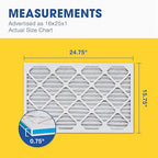 Aerostar 16x25x1 MERV 11 Air Filter, 4 Count, ACTUAL SIZE (15.75 x 24.75 x 0.75), HVAC, Air Conditioning & Furnace Filter for Dust, Pet Dander, Smoke & Allergies (MPR 1200 / FPR 7), Made in USA