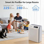 Air Purifier for Home Large Room Up to 3500 Ft², Smart WiFi App Control Air Cleaner with Air Quality PM2.5 Display, Ultra-Quiet Sleep Mode, Auto Mode, HEPA Air Purifier for Pets Hair Dust Odor Pollen