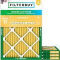 Filterbuy 10x14x1 Air Filter MERV 11 Superior Pet & Allergy Defense (4-Pack), Electrostatic Pleated HVAC AC Furnace Filters Replacement, Made in USA (Actual Size: 9.50 x 13.50 x 0.75)