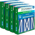 Filterbuy 24.5x27x5 Air Filter MERV 13 Optimal Smoke & Allergy Defense (4-Pack), Pleated HVAC AC Furnace Filters for Trane, American Standard, Honeywell, and More (Actual Size: 24.06 x 26.13 x 4.97)